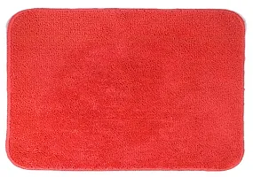 Yamunga batmat with Anti Skid Backing,Colour Red Set of 2( 40 x 60 cm)-thumb1