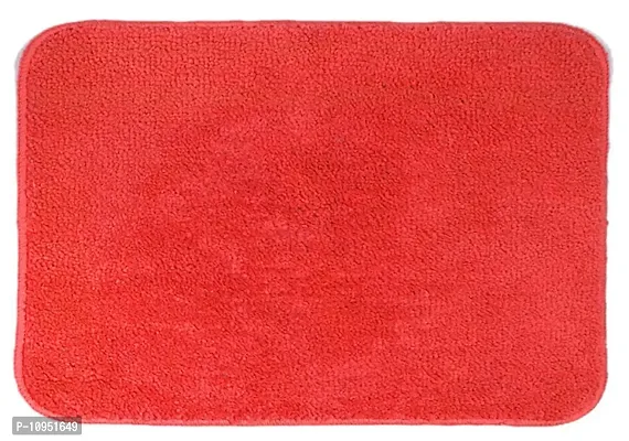 Yamunga batmat with Anti Skid Backing,Colour Red Set of 2( 40 x 60 cm)-thumb2