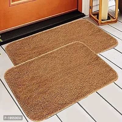 Yamunga Mats with Anti Skid Backing,Colour Beige Set of 2 (40 x 60 cm)