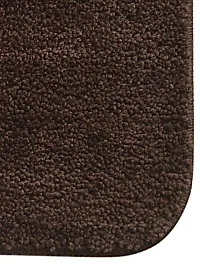 YAMUNGA Microfiber Mats with Anti Skid Backing (Coffee, Set of 2, 40 x 60 cm)-thumb3