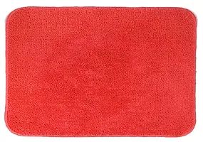 YAMUNGA Polyester Anti Skid Backing Kitchen Mats (Red, 40 x 120, 40 x 60 cm) -Set of 2-thumb1