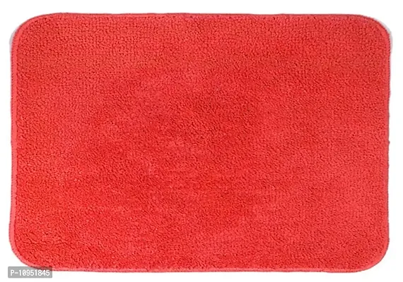 YAMUNGA Polyester Anti Skid Backing Kitchen Mats (Red, 40 x 120, 40 x 60 cm) -Set of 2-thumb2