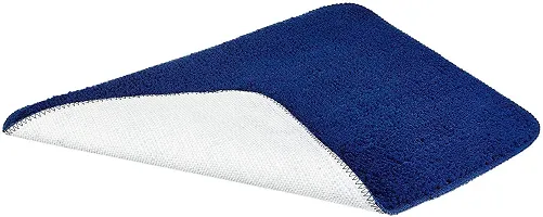 YAMUNGA Polyester Anti Skid Backing Kitchen Mats Runner (Blue, 40 x 120/40 x 60 cm) -Set of 2-thumb2