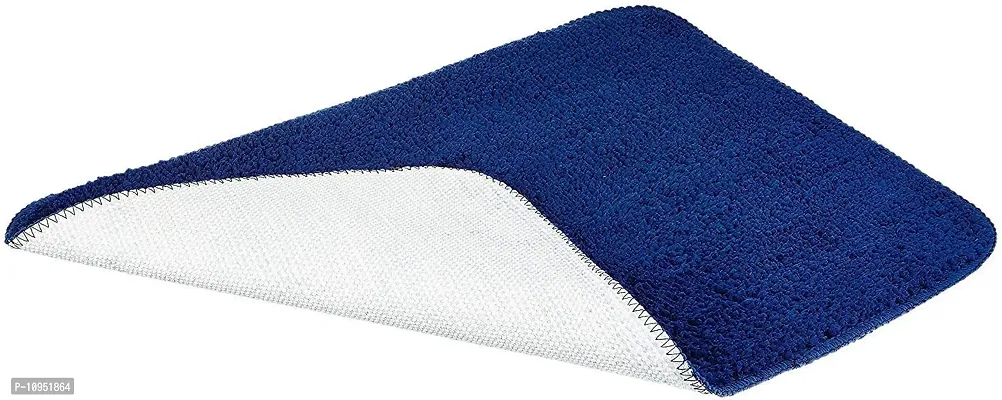 YAMUNGA Polyester Anti Skid Backing Kitchen Mats Runner (Blue, 40 x 120/40 x 60 cm) -Set of 2-thumb3