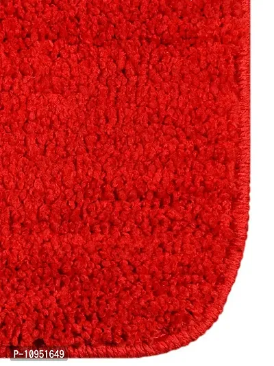 Yamunga batmat with Anti Skid Backing,Colour Red Set of 2( 40 x 60 cm)-thumb3