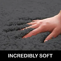 YAMUNGASuper Soft Anti Skid Solid Bathroom Rugs for Home, Bedroom, Living Rooms Entrance Microfiber Door mats Size 40x60 CM with 23mm Pile Hight-thumb1