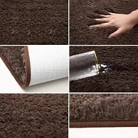 YAMUNGA Super Soft Anti Skid Solid Bathroom Rugs for Home, Bedroom, Living Rooms Entrance Microfiber Door mats Size 40x60 CM with 23mm Pile Hight-thumb2