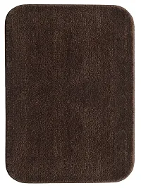 YAMUNGA Microfiber Mats with Anti Skid Backing (Coffee, Set of 2, 40 x 60 cm)-thumb2