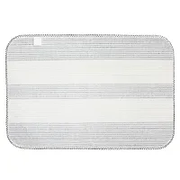 Yamunga Anti Skid Backing,Colour Gray with White Strip Set of 2 (40 x 60 cm)-thumb3