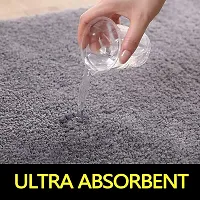 YAMUNGASuper Soft Anti Skid Solid Bathroom Rugs for Home, Bedroom, Living Rooms Entrance Microfiber Door mats Size 40x60 CM with 23mm Pile Hight-thumb2