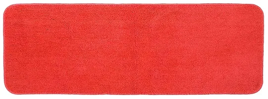 YAMUNGA Polyester Anti Skid Backing Kitchen Mats (Red, 40 x 120, 40 x 60 cm) -Set of 2-thumb2