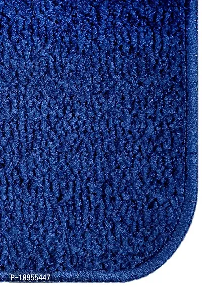 YAMUNGA Microfiber Mats with Anti Skid Backing (Blue, Set of 2, 40 x 60 cm)-thumb2