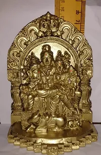 Lord Shiv PARIVAR MURTI/ Shiva Family / Shiva PARVATHI Ganesh MURUGA Poly Stone Idol-thumb1
