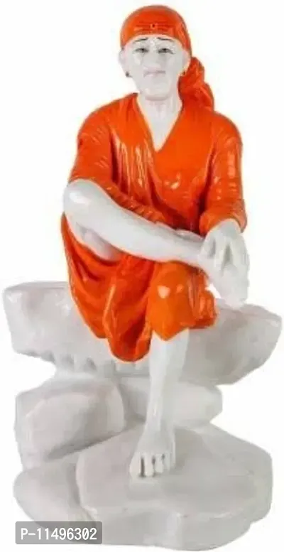 SAI Baba / SHRIDI SAI Orange / SPRITUAL SAI Baba / 10 cm SAI Baba, Marble