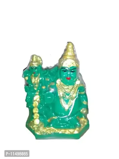 Green Kubera Lakshmi Statue Green, Size: Height: 4 inches Length: 2 inches Breadth: 3 inches, Multicolor