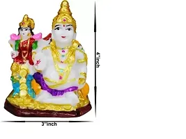 Kuber Laxmi Statue Lakshmi Kubera Idol Laxmi Kuber Murti 4 Inch Decorative Showpiece - 10 cm (Marble, Multicolor)-thumb2