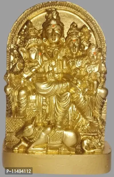Siva Family Statue 4.5"" Shiva, Parvati, Ganesh, and Kartikeya Idol - 11cm Height