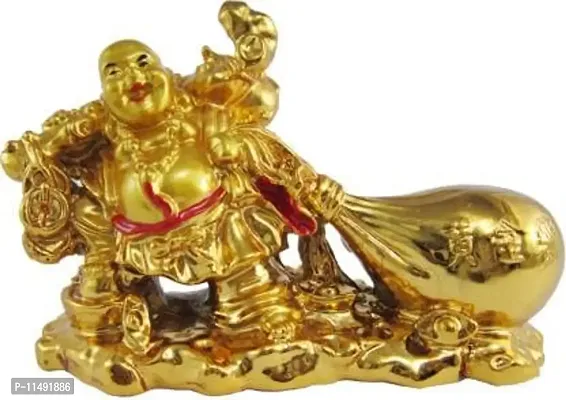 Laughing Buddha Dragon for Wealth and Happiness for Home / Office Idol Gifts for House Warming-thumb0