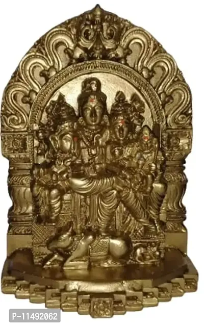 Lord Shiv PARIVAR MURTI/ Shiva Family / Shiva PARVATHI Ganesh MURUGA Poly Stone Idol-thumb0