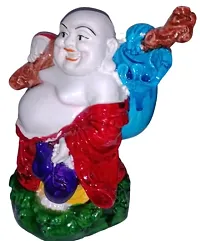 Colourful Laughing Buddha is Carrying Money Bag 13 cm Height-thumb1