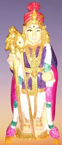 Lord RAJA MURUGAN / Palani RAJA MURUGAN /SUBRAMANIYASWAMY Idols 15 cm Height-thumb1