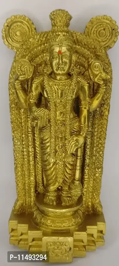 GURUVAYURAPPAN / GURUVAYOOR Temple /Guruvayurappan POLYMARBLE Idol 14 cm Height-thumb0