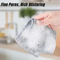 3 Pack Wire Dishwashing Rags - Multipurpose Wire Dishwashing Rags for Wet and Dry, Non-Scratch Wire Dishcloth, Multifunctional Kitchen Cleaning Cloths for Dishes, Sinks, Counters, Stove Tops-thumb3