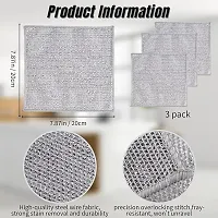 3-Pack Non Scratch Dish wash Cloths for Kitchen | Double Layer Scrubber Dish Cloth for Utensils | Reusable Mesh Wire Cloth for Kitchen | Metal Wire Cleaning Cloth-thumb1