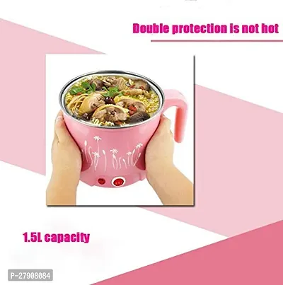 Electric 1.8 Litre Mini Cooker Kettle with Glass Lid Base Concealed Base Cooking Pot Noodle Maker Egg Boiler hot Pot Vegetable and Rice  Pasta PorridgeTravel Cookers and Steamer-thumb4