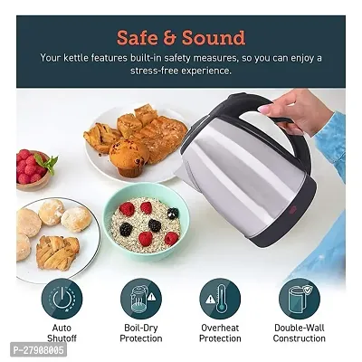 Electric Kettle 2.0 Litre Design For Hot Water, Tea,Coffee,Milk, Rice and Other Multipurpose Cooking Foods Kettle silver colour pack of 1-thumb2