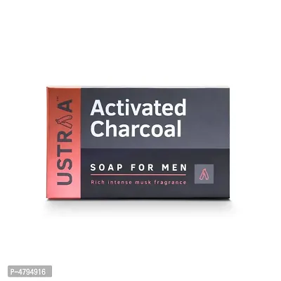 Ustraa Deo Soap with Activated Charcoal For Men- 100 gm (Pack of 8) - Activated Charcoal Soap with Deo Fragrance - Cleans toxins and bacteria - No Sulphate-thumb2