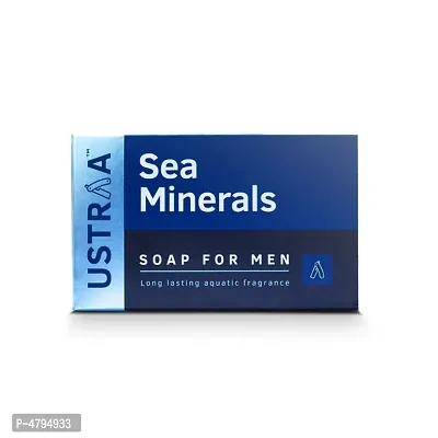 Ustraa Deo Soap For Men - With Sea Minerals, 100gm (Pack Of 8) - Cleansing  moisturization with aquatic fragrance - No Sulphate-thumb2