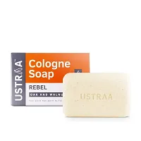 USTRAA Rebel - Cologne Soap with Oak  Walnut - 125 gm - Pack of 6 - Scrub soap for exfoliation and Cologne Fragrance-thumb1