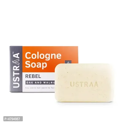 USTRAA Rebel - Cologne Soap with Oak  Walnut - 125 gm - Pack of 6 - Scrub soap for exfoliation and Cologne Fragrance-thumb2