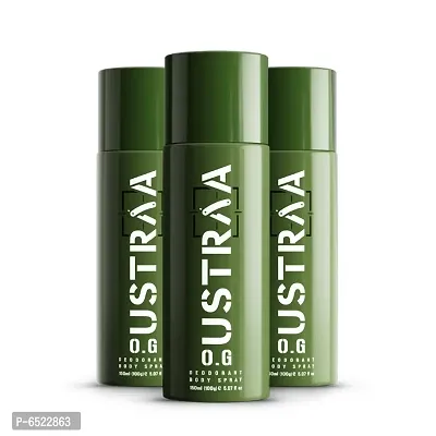 USTRAA O.G Deodorant Body Spray - 150ml - Set of 3 -  A Strong Passionate Fragrance Deodorant Spray For Men