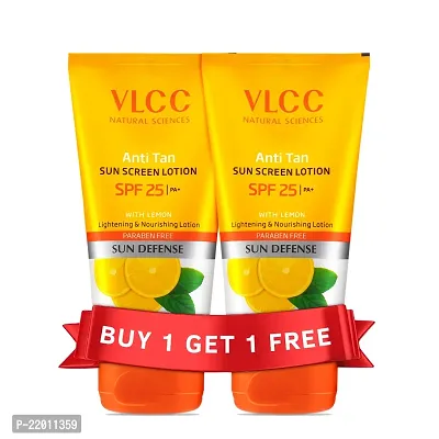 VLCC Anti Tan Sun Screen Lotion - SPF 25 PA+ - 300 ml - Buy One Get One