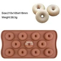 MoldBerry 11 Cavities Crown Ring,Silicon Donut Chocolate Mould Small Bunt, Squirrel, Donut Silicone 3D Magic Ring Choco Round Shape Mousse Mold Cake Dessert Mold Chocolate Cake Decoration Tools-thumb2