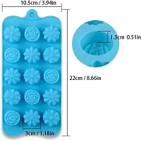 MouldBerry Chocolate Mould Rose Flower Chocolate Mold Making Silicone Candies, Ice Cubes, Jellos, Handmade Making Flexible Reusable pack of 1-thumb1