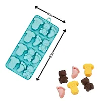 moldberry 12 Cavity Bear Bodysuit Feet Silicone Candy Baby Shower Theme Mold Chocolate Mold ice Cube Tray Crayons Mold Fondant Cake Mold Mini Soap Mold Flexible Reusable Making Mould Pck of 1-thumb3