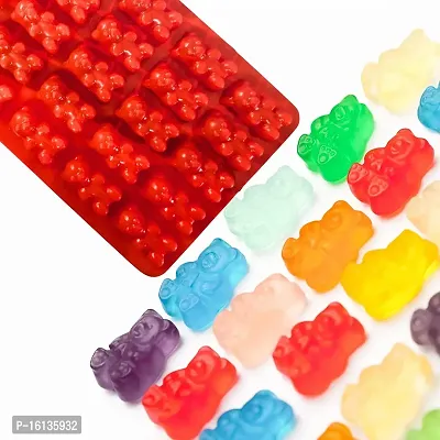 MoldBerry Chocolate Mould Baking Teddy Bears Jelly Mold Candy Cake Decoration Ice Tray Candle Making Homemade Flexible Reusable pack of 1-thumb4