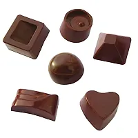 MoldBerry Silicone Chocolate Mould 30 Cavity 6 Different Assorted Shape Mould Candy Mold Baking Tools for Cake Chocolate Jell-O Ice Size ( 24 x 22 x 1.5 cm ) Pack of 1 ( Multi Color )-thumb1