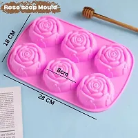 MoldBerry Soap Mould Soap Making Silicone Mold Rose Flower Soap Mould Cupcake Mold Cake Mould Jelly Chocolate Mold Homemade Making soap Mold pack of 1-thumb2