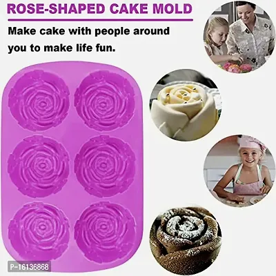 MoldBerry Soap Mould Soap Making Silicone Mold Rose Flower Soap Mould Cupcake Mold Cake Mould Jelly Chocolate Mold Homemade Making soap Mold pack of 1-thumb4
