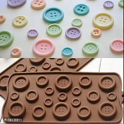 MoldBerry Silicone Chocolate Mould 19 Cavity Button Shape Pinata Mould Candy Mold Baking Tools for Cake Chocolate Jell-O Ice Pack of 1 ( Multi Color)