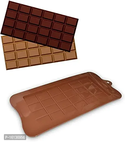 MoldBerry Single Cavity Chocolate Bar Mould Silicone Dairy Milk Shape Chocolate Mould for Cake Decorating Candy Jelly Chocolate Waffle Pack of 1 ( Multi Color)