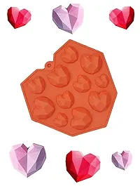 MoldBerry Silicone Chocolate Mould 11 Cavity 3D Small Heart Shape Pinata Mould Candy Mold Baking Tools for Cake Chocolate Ice Jell-O Pack of 1 ( Multi Color)-thumb2