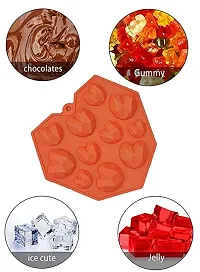 MoldBerry Silicone Chocolate Mould 11 Cavity 3D Small Heart Shape Pinata Mould Candy Mold Baking Tools for Cake Chocolate Ice Jell-O Pack of 1 ( Multi Color)-thumb1