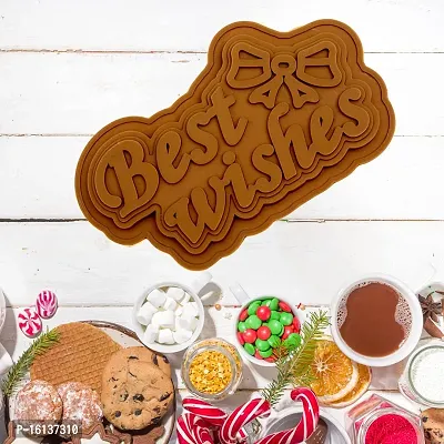 MoldBerry Best Wishes Silicone Chocolate Mold Bar Cake Decoration