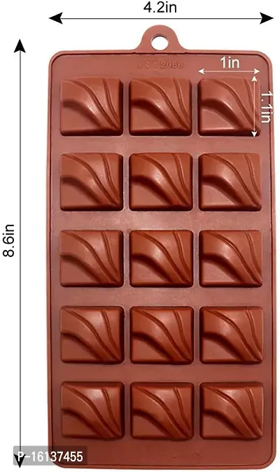 MoldBerry Silicone ZigZage Wave Chocolate Mould Baking Mold pack of 1-thumb2