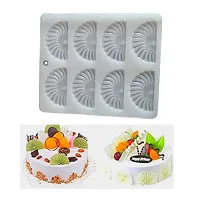 MoldBerry Silicone Fan Shape garnishing Mould for Cake Decoration Chocolate Garnishing Mould pack of 1-thumb1